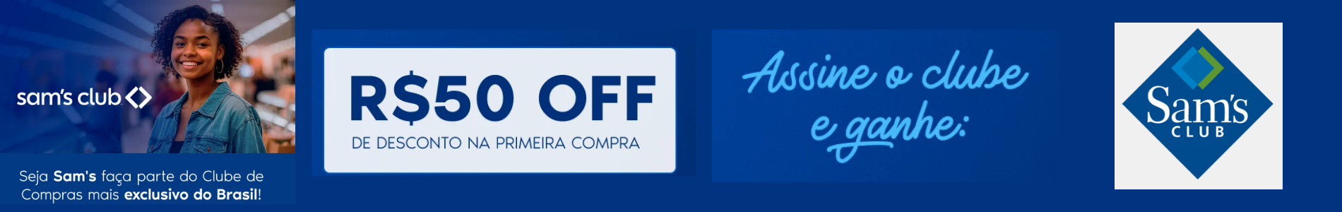 Banner parceria Sams Club e Altas Ideias